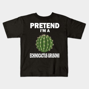 Pretend I'm A Echinocactus Grusonii Fun Lazy Easy Halloween Kids T-Shirt